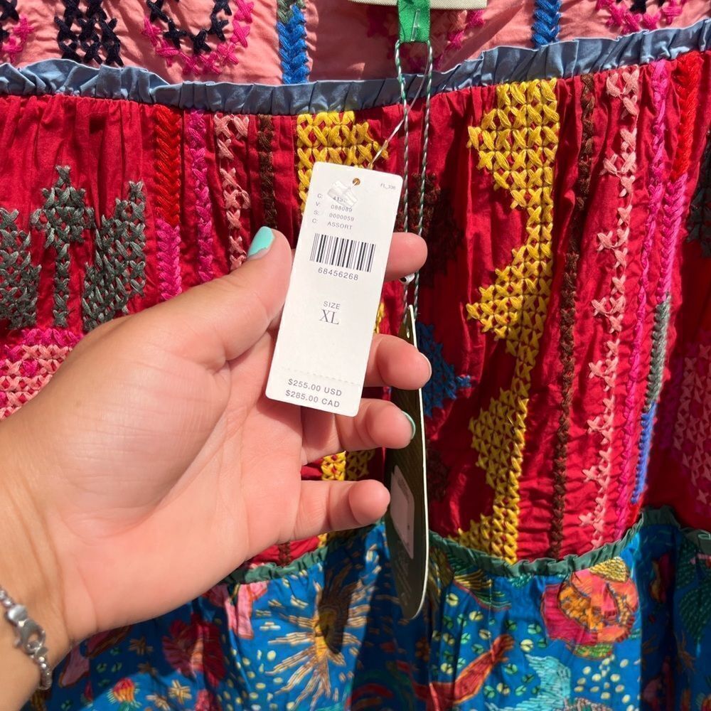 FARM Rio Colorblock Embroidered Mini Dress NWT - Picture 11 of 16